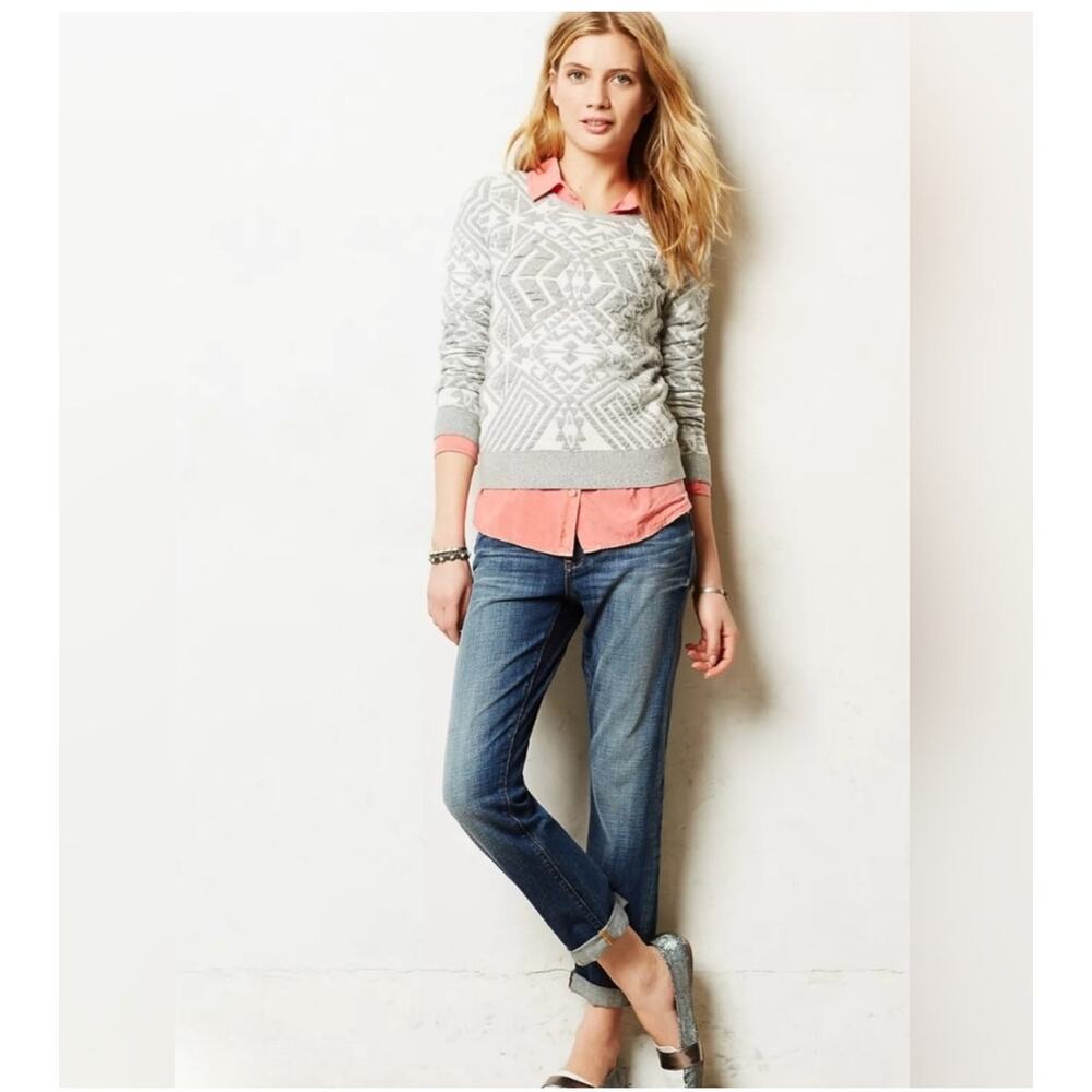 Anthropologie Pilcro Womens‎ Hyphen Relaxed Jeans 31 P Medium Wash Preppy Casual